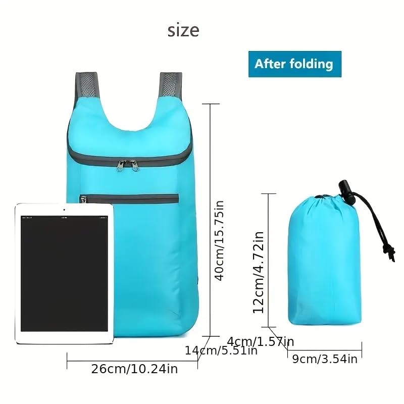 1PC Multifunctional Outdoor Folding Backpack - Lightweight, Waterproof, Durable for Hiking, Riding, and Travel, Grey - color: Grey