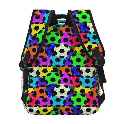 Soccer Laptop Backpack Cool Travel Hiking Backpack Mens Backpack Sport Casual Daypack Bag - color: Soccer 02
