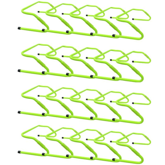 SRNSAEB Kids Adjustable Hurdle 20 15 10 8 6 5 Pcs, Rotatable Pediatric Hurdles with Portable Carry Strap, Park/Backyard/Home Agility Training Equipment Hurdle Set for Students/Preschoolers(20pcs) - size: 20pcs