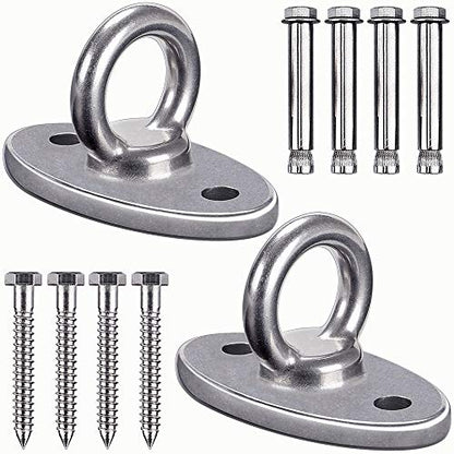 SELEWARE Ceiling Mount Cast Stainless Steel Swing Hanger Wall Anchor Hanging Yoga Swing Hammock Chair Suspension Straps Heavy Bag and More 2 Pcs - color: Ceiling Mount (2 Pack)
