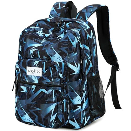 abshoo Classical Basic Geometry Mens School Backpack For College Teen Boys Water Resistant Bookbag (Geometry Black B) - color: Geometry Black B, size: 16.5 Inc