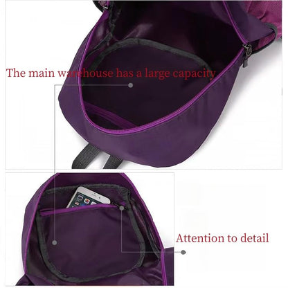 Travel lightweight foldable backpack hiking backpack splash proof compact travel backpack day pack (purple) - color: Purple