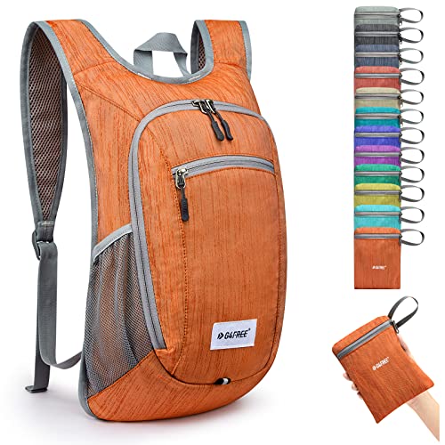 G4Free 10L/15L Hiking Backpack Lightweight Packable Hiking Daypack Small Travel Outdoor Foldable Shoulder Bag - color: Orange, size: 10L
