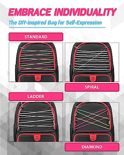 Basketball Bag Backpack for Men Women with Ball & Shoes Compartment 30L Capacity Lightweight Breathable Boys Girls Soccer Ball Bag Backpack Fit Volleyball Football Sports Travel School Gym - color: TK13Red