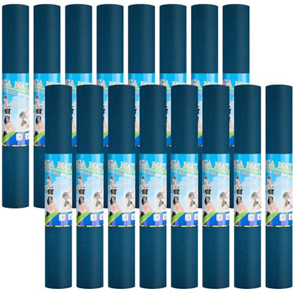 3 mm Thick Yoga Mat Bulk, Non Slip Exercise Workout Fitness Pad for Women Men, Gym Home Yoga Pilates, Easy to Clean, Sturdy PVC - color: Ocean Blue