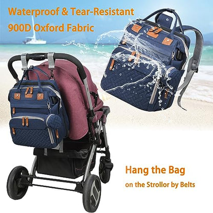 Astro alan Baby Diaper Bags with Changing Station, Waterproof Diaper Bag Backpack for Moms Dads with USB Charging Port, Baby Shower Gifts, Large Capacity diaper backpack, Blue - color: Blue