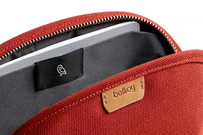 Bellroy Classic Pouch, Everyday kit, Leather and Woven Fabric (pens, Cables, Cosmetics, Personal Items) - color: Red Ochre