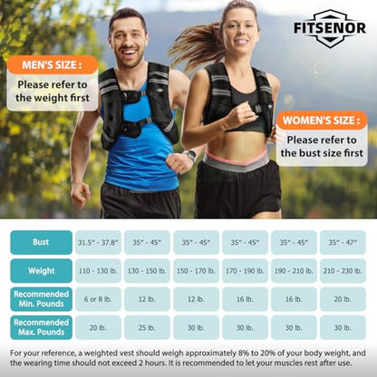 Weighted Vest for Men Women Walking, 6lb/8lb/12lb/16lb/20lb/30lb Strength Training Weight Vests with Phone Pocket, Comfortable Weighted Vest for Running Men, Rucking, Weight Loss, Gym Accessories - size: 20 lb