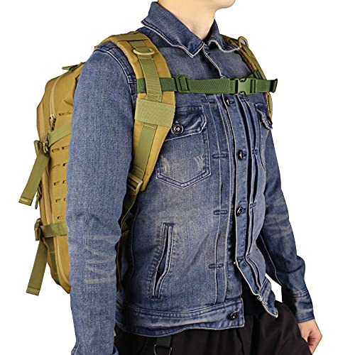 XTACER Backpack Chest Strap Adjustable Backpack Sternum Strap Chest Belt with Buckle (Pack of 4) - color: Green