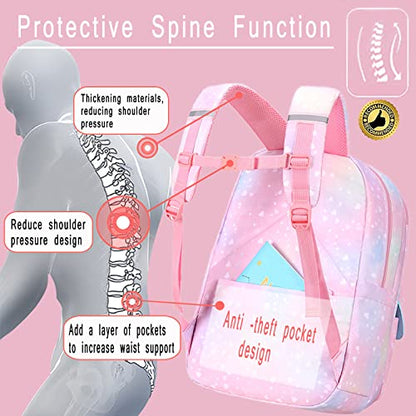 Kawaii Backpack, Pink Backpack for Girls, Kid Starry Rainbow Bookbag, Cute Backpack for Kids, Aesthetic Backpack, Blue - color: 1 Pc Blue Kawaii Backpack