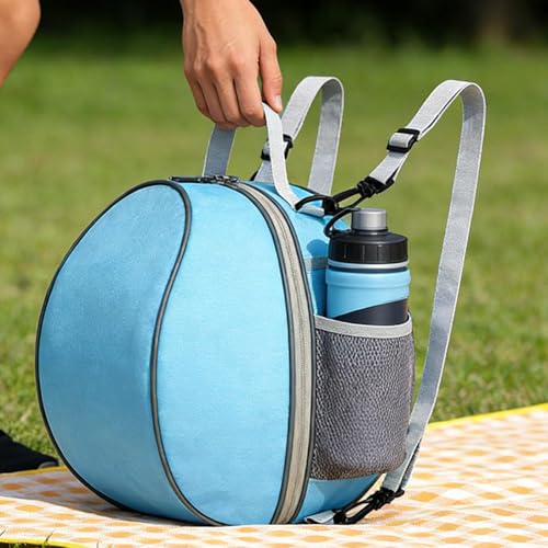 Soccer Backpack, With Smart Storage Solution, 19x25x31cm, Mult-Purpose Ball Bag, Multipurpose Sports Backpack, Waterproof Material, For Volleyball, Gym, Daily Use, Travel, School, Competition, Youth - size: Lake Blue
