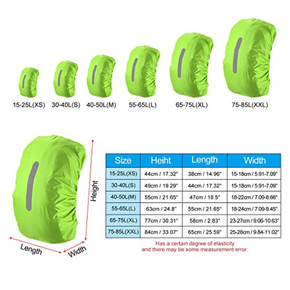 PATIKIL Waterproof Backpack Rain Cover, Non-Slip Backpack Cover with Vertical Reflective Strap Stay Dry for Hiking, Camping, Hunting - color: Lawn Green, size: Small