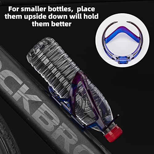 ROCKBROS Bike Water Bottle Holder Ultra-Light Bicycle Bottle Cages with Screws Tool, Universal Bike Cup Holder Rack for Road MTB Bikes… - color: Purple-Blue, size: Standard