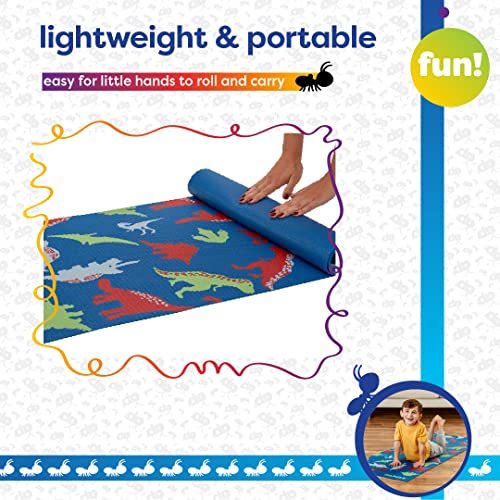 Antsy Pants Yoga Mat for Stretching and Yoga - color: Dino