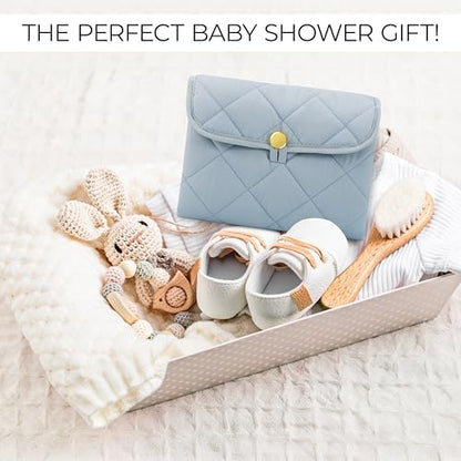 Portable Diaper Changing Pad - Soft and Easy to Clean Diaper Changing Mat for Babies - The Perfect Lightweight and Foldable Pad for Traveling - color: Blue