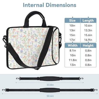 RICHEN 17 inch Laptop Shoulder Bag Carrying Case with Handle Fits 15.6/16/17/17.3/17.4 inch Laptop Notebook (Flowers Swallows, 16-17.3 inch) - color: Flowers Swallows