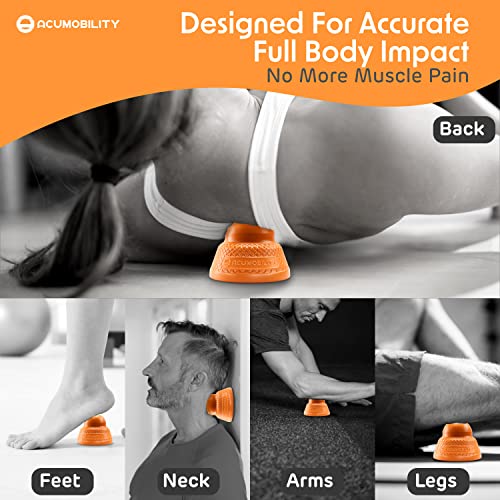 Acumobility Massage Ball Roller 2 Pack - Trigger Point - Massage Balls Massage Roller Ball - Foot Massage Ball - Physical Therapy Ball - color: Orange