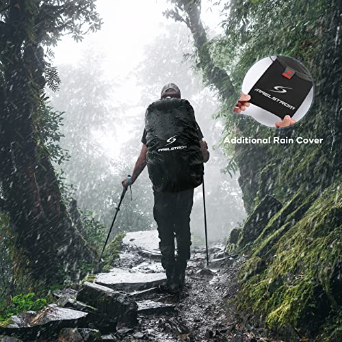 Maelstrom Hiking Backpack,Camping Backpack,40L Waterproof Hiking Daypack with Rain Cover,Lightweight Travel Backpack,Red - color: 40l Red, size: 40l