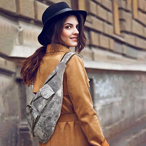 Nupouch Rucksack Pickleball Bag, Anti-Theft Crossbody Sling, USB Charging Connector Port, Backpack, Moon Magic - color: Moon Magic