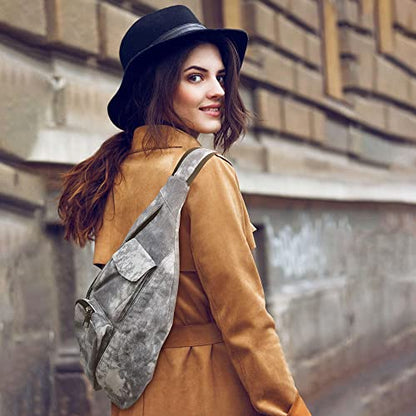 Nupouch Rucksack Pickleball Bag, Anti-Theft Crossbody Sling, USB Charging Connector Port, Backpack, Moon Magic - color: Moon Magic