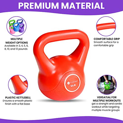 Gymenist Exercise Kettlebell Fitness Workout Body Equipment Choose Your Weight Size - color: 10LB - Hot Pink, size: 10 LB
