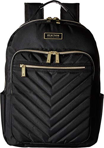 Kenneth Cole REACTION Women's Chelsea Chevron 15" Laptop and Tablet Backpack, Black - color: Black