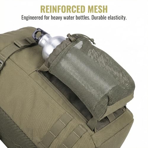 Zsearaymy 25L Small Tactical Hiking Backpack with 180° Open Design Molle System Padded Laptop Lightweight (OD.Green) - color: Od.green