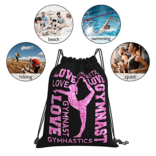 Gymnastics Drawstring Backpack Gym String Bag Drawstring Sackpack Sport For Womens Mens - color: A1 Gymnastics