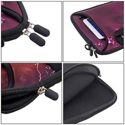 RICHEN 11 11.6 12 12.5 13 inches Case Laptop/Chromebook/Notebook PC Messenger Bag Tablet Travel Case Neoprene Handle Sleeve with Shoulder (11-13.3 inch, Flowers) - color: Flowers, size: 11-13.3 inch