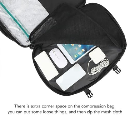 POCREATION Travel Backpack, USB Charging, Large Capacity Wet Dry Separation, Nylon Bag for Outdoor Activities