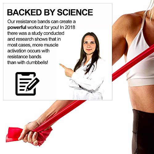 Resistance Band for Working Out | Super Exercise Bands 8,16,24 Yard Bulk Rolls |10 Strengths in Light Medium and Heavy Resistance Bands | Latex Free Workout Bands Including App and e-Book - size: 24 Yards, style: Beginner Level 2
