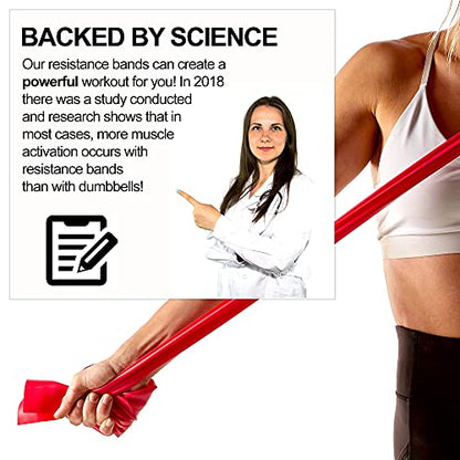 Resistance Band for Working Out | Super Exercise Bands 8,16,24 Yard Bulk Rolls |10 Strengths in Light Medium and Heavy Resistance Bands | Latex Free Workout Bands Including App and e-Book - size: 24 Yards, style: Beginner Level 2