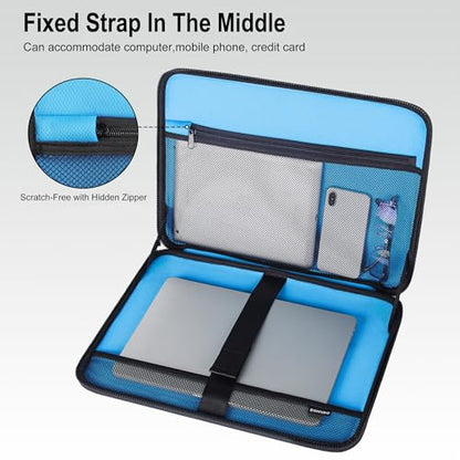 DOMISO 13.3-14 Inch Laptop Hard Case, Waterproof Shockproof Hard Shell Laptop Sleeve Protective Computer Bag for Macbook Pro 14 / Lenovo ThinkPad/Dell XPS/HP Pavilion, Black - color: Black, size: 14 Inch