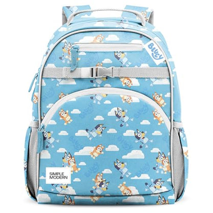 Simple Modern Large Bluey Kids Backpack for School Girls and Boys | Elementary Backpack for Teen | Fletcher Collection | Kids - 16" tall | Bluey Sky - color: Bluey: Sky, style: Kids Large