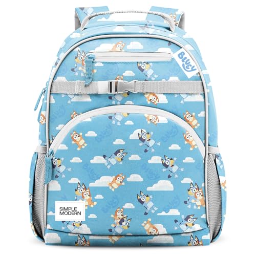 Simple Modern Large Bluey Kids Backpack for School Girls and Boys | Elementary Backpack for Teen | Fletcher Collection | Kids - 16" tall | Bluey Sky - color: Bluey: Sky, style: Kids Large