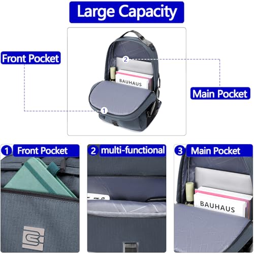 Laptop Backpack, Lightweight Waterproof Material, Travel Sports Bag, Suitable for 16 inch Laptops (Gray) - color: Gray