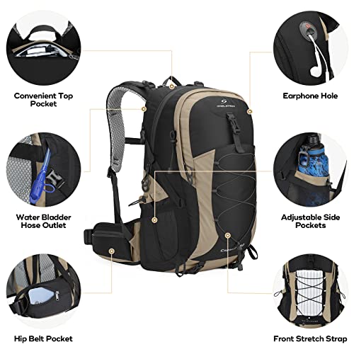 Maelstrom Hiking Backpack,Camping Backpack,50L Waterproof Hiking Daypack with Rain Cover,Lightweight Travel Backpack,Khaki - color: 50l Khaki, size: 50L