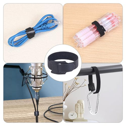 MVYC 150PCS 8 Inch Reusable Cable Ties Wire Ties Cord Organizer Cable Organizer Adjustable Cable Management Black - size: 8 Inch (Black)