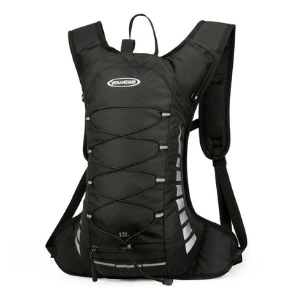 1PC Hydration Backpack Lightweight Hiking Cycling Daypack - color: Black