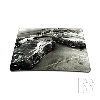 LSS 15-15.6" Laptop Sleeve Bag with Matching Laptop Skin Sticker & Mouse Pad Combo | Carrying Case for 14" 15" 15.6" - Racing Cars - color: Racing Cars, size: 15 inch