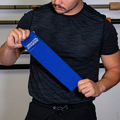 Serious Steel Fitness Hip and Glute Activation Band | Squat & Deadlift Warm-up Band for Hips and Glutes - color: Blue (Regular - 13" Light)