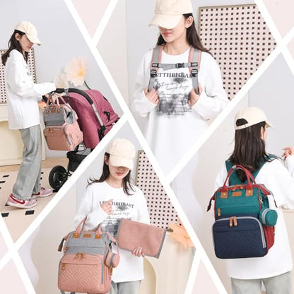 SHITIESHOU Diaper Bag Backpack Baby Bag for Mom Dad with Changing Pad, 19 Pockets, Large Waterproof Travel Baby Girl Boy Toddle Diaper Bag with Insulated Pocket, Baby Shower Gifts, Colorful - color: A Colorful