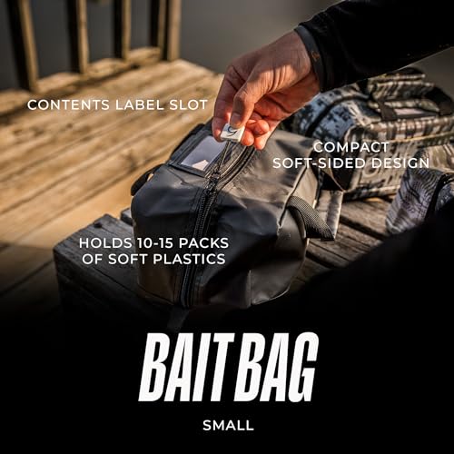 6th Sense Fishing Small Bait Bag – Durable Soft-Sided Storage for Soft Plastics (Woodland Camo - Brown) - color: Woodland Camo - Brown