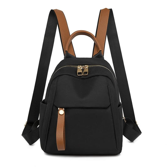 Lightweight Small Backpack for Women, Mini Casual Daypack Backpack, Water-Resistant Oxford Fabric, Fits iPad Mini/Phone/Wallet/Sunglasses, Purse for College Travel Outdoor Daily Multi-Pocket - color: Black