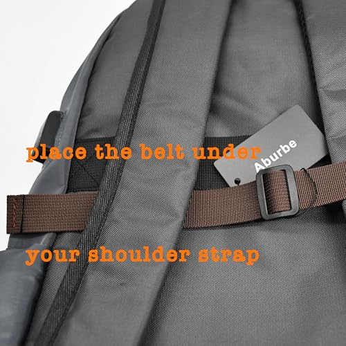 Backpack Chest Strap, Universal Add on Adjustable Sternum Strap, Chest Belt Replacement, with Heavy Duty Quick Release Buckle Clip, for Travel, Hiking, Camping, School - color: Brown