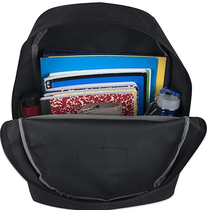 Trail maker 24 Pack 17 Inch Backpacks in Bulk Backpacks for Boys, Girls, School, and Homeless Donation - color: Black
