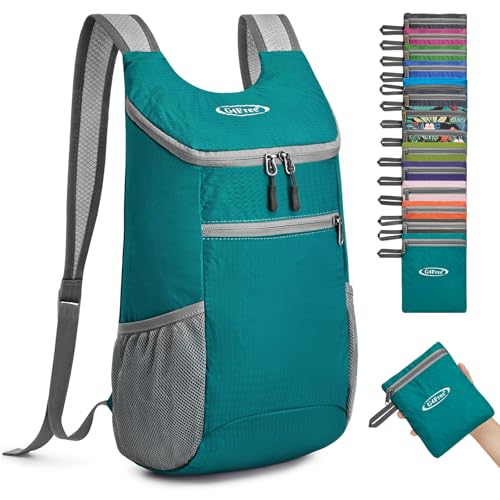G4Free Lightweight Packable Hiking Backpack for Men Women Small Hiking Daypacks Foldable Shoulder Pack Casual Outdoor Bag 11L - color: Dark Green, size: Small