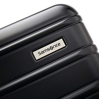 Samsonite Omni 2 24-Inch Medium Checked Hardside Luggage with 360° Spinner Wheels - Scratch Resistant Hardshell - TSA Lock - Expandable Polycarbonate Shell for Lightweight Travel - Midnight Black - color: Midnight Black, size: Checked-Medium Spinner