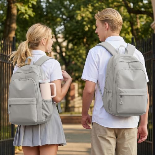 suwasp Casual Laptop Backpack for Women Men Waterproof Lightweight Backpacks Bag 15.6inch Laptop Daypack Large Capacity Backpack, Light Grayish Brown - color: Light Grayish Brown