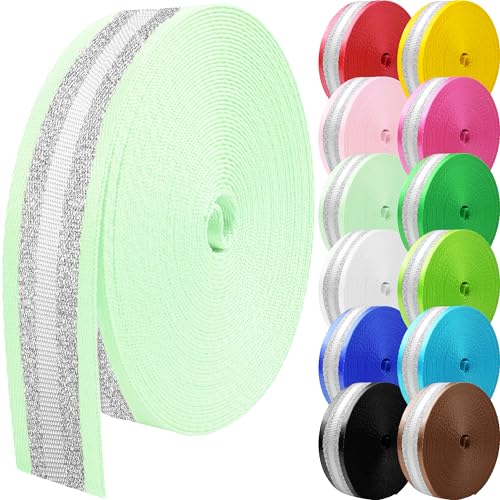 10 Yards Nylon Webbing 1.5 Inch 2 Inch Nylon Strap Webbing Straps Backpack Straps Nylon Belt for Indoor or Outdoor Gear, DIY Crafting, Handles, Luggage, Slings - color: Light Green-10 Yards, size: 1.5 inch